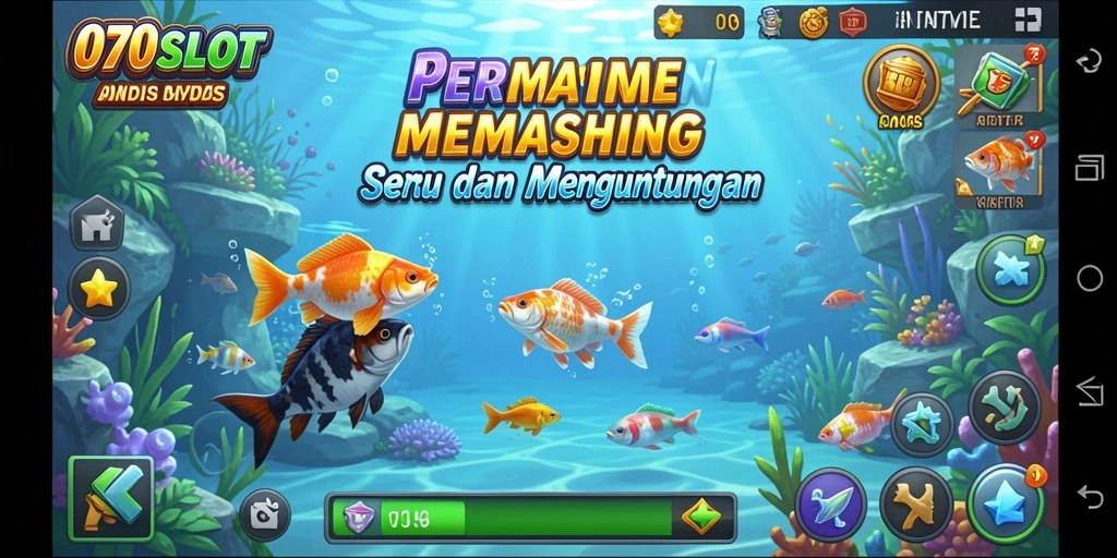 Screenshot gameplay 070SLOT menampilkan aksi memancing yang seru.
