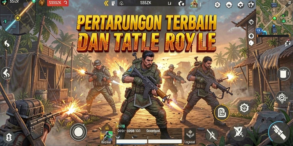 Gameplay intens di 555ZK, siap bertempur.