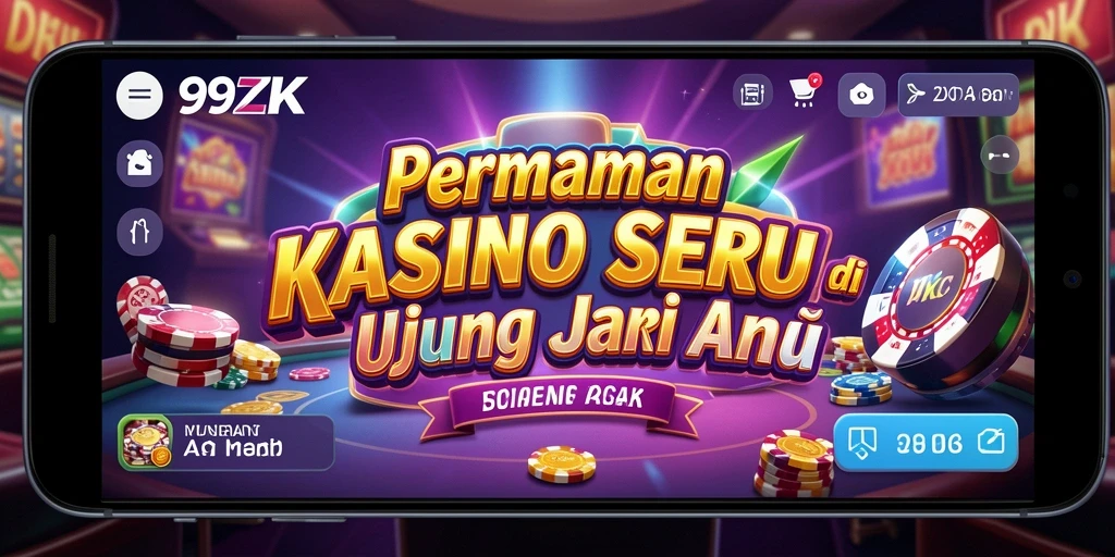 Screenshot utama dari gameplay Kasino 99ZK yang mendebarkan.