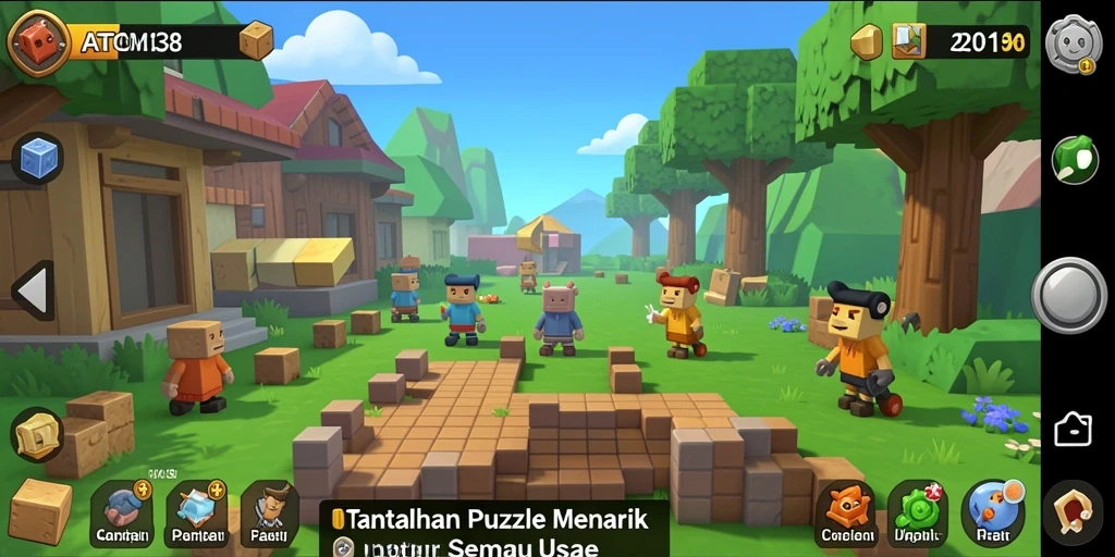 Gambar gameplay ATOM138 yang menunjukkan keseruan saat memecahkan Puzzle.