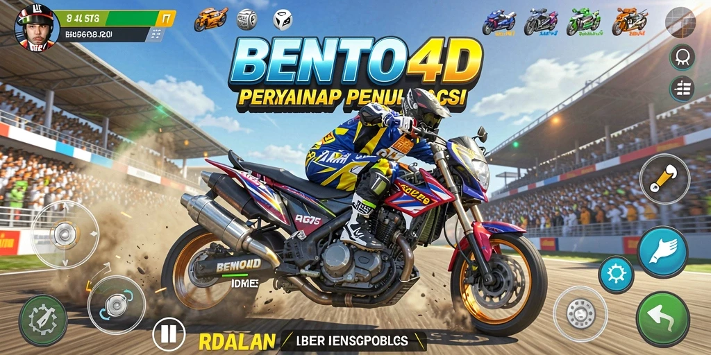 Tampilan seru dari gameplay Racing BENTO4D yang menegangkan.