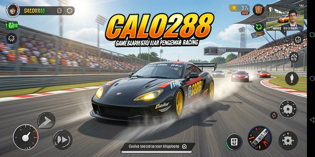 Screenshot gameplay menegangkan dari balapan di CALO288.