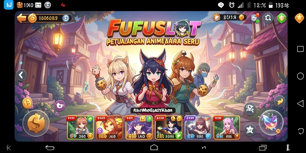 Tampilan gameplay menarik dari FUFUSLOT yang penuh warna.
