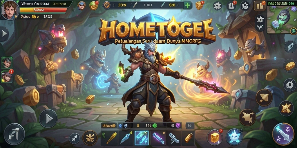 Screenshot gameplay HOMETOGEL menampilkan pertarungan epik antar pemain.