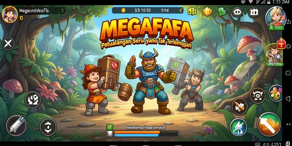 Tampilan Gameplay MEGAFAFA yang menegangkan dan mendebarkan.