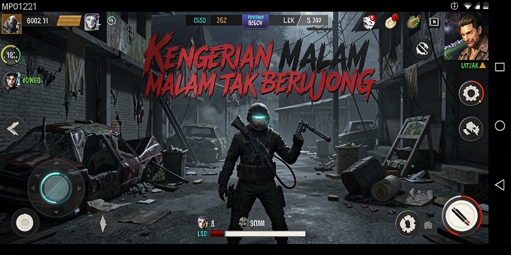 Tangkapan layar MPO1221 menampilkan suasana mencekam dan gameplay yang menarik.