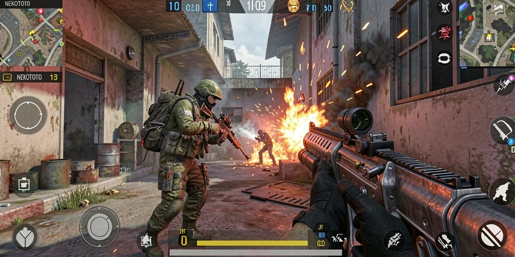Screenshot tampilan gameplay nyata NEKOTOTO yang seru dan menegangkan.