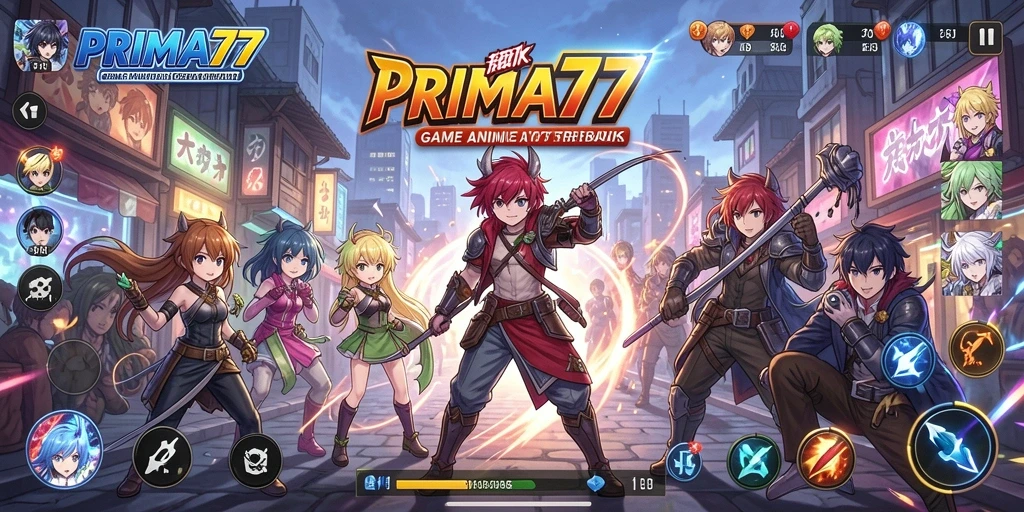 Tampilan keren gameplay Anime PRIMA77 yang menawan.