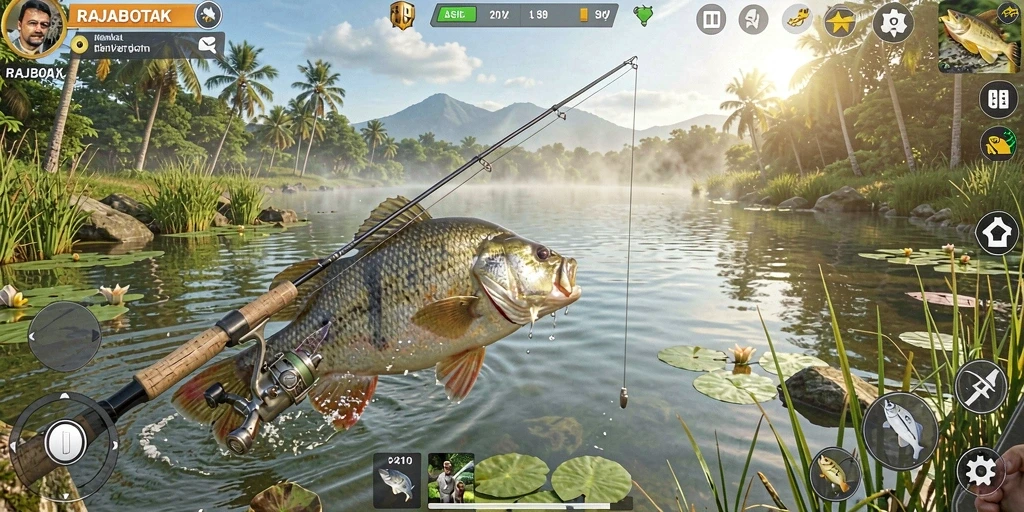 Tangkapan besar dan lokasi memancing yang menarik dalam RAJABOTAK.