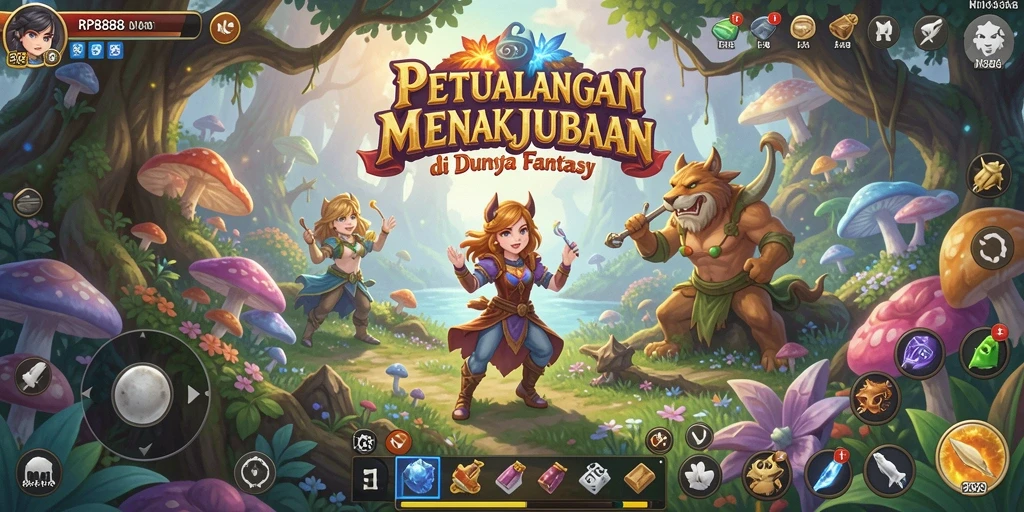 Tampilan gameplay menarik dari RP8888 yang menampilkan petualangan seru.