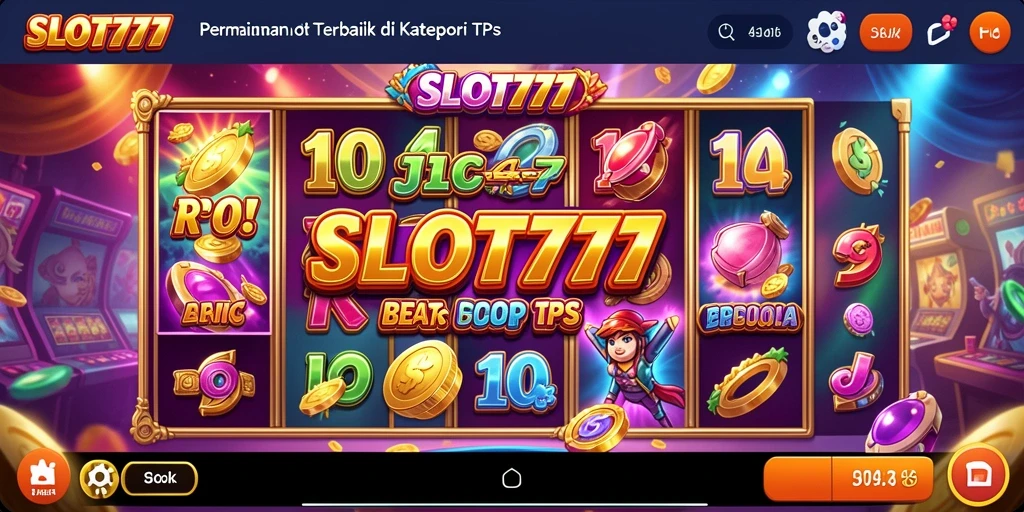 Tampilan menarik dari gameplay slot dalam SLOT777 yang seru.