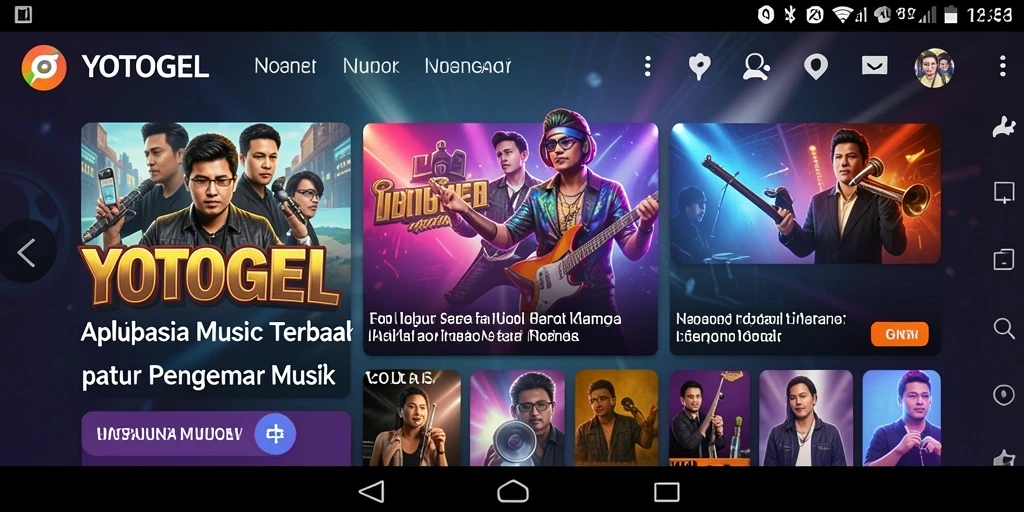 Tampilan permainan YOTOGEL menampilkan berbagai genre musik yang menarik.